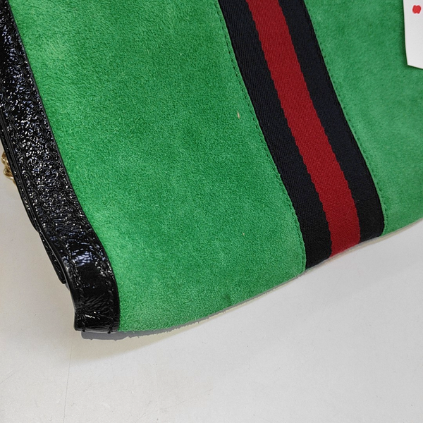 Authenticated pre-owned Ophidia Small Suede Green - Handbags at Looply