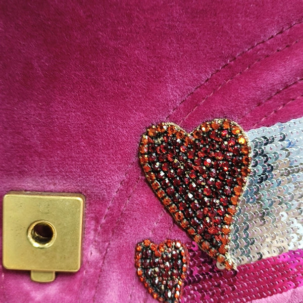Authenticated pre-owned GG Marmont Medium Velvet Pink - Shoulder Bag at Looply