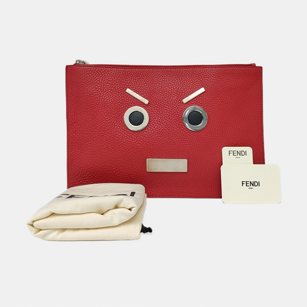 Authenticated pre-owned Monster Calfskin Red - Clutch at Looply
