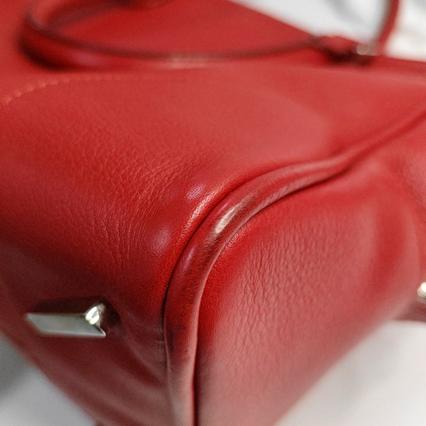 Authenticated pre-owned Amazona Calfskin Red - Top Handle Bag at Looply