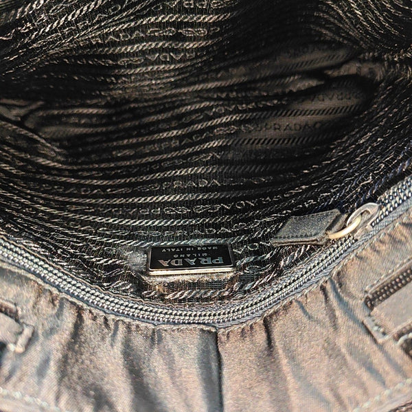 Nylon Top Handle Bag Black