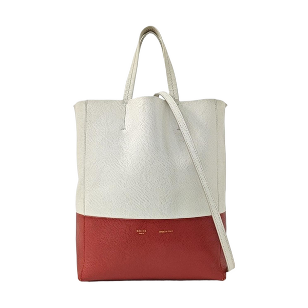 Authenticated pre-owned Vertical Cabas Calfskin White - Shoulder Bag at Looply