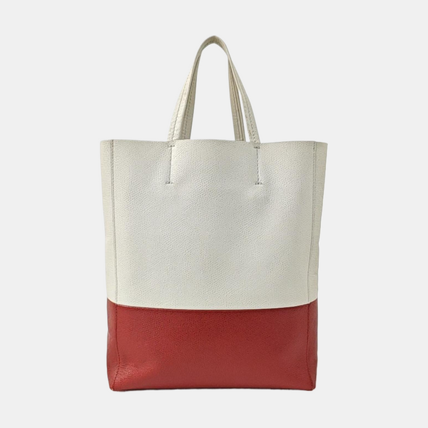 Authenticated pre-owned Vertical Cabas Calfskin White - Shoulder Bag at Looply