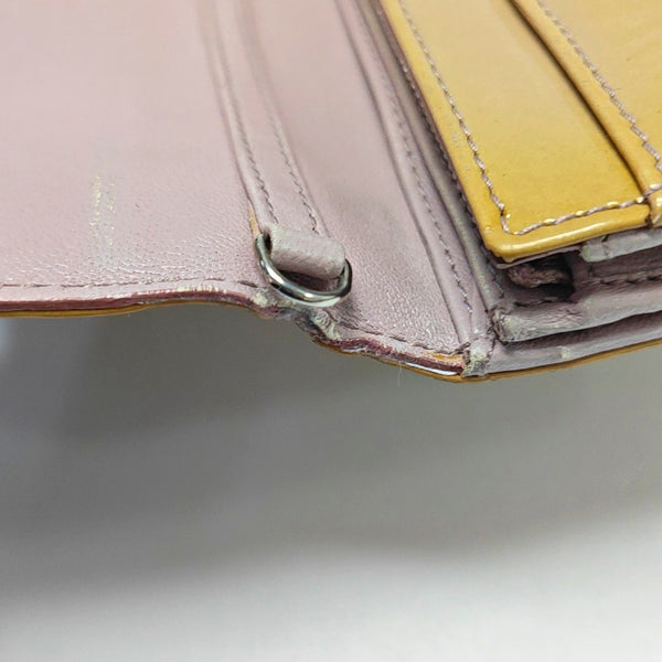 Authenticated pre-owned Dior Lady Dior Monogram Patent Leather Brown Wallet - Wallet at Looply