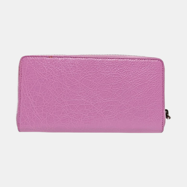 Authenticated pre-owned Balenciaga Classic Metallic Edge City Lambskin Pink Wallet - Wallet at Looply