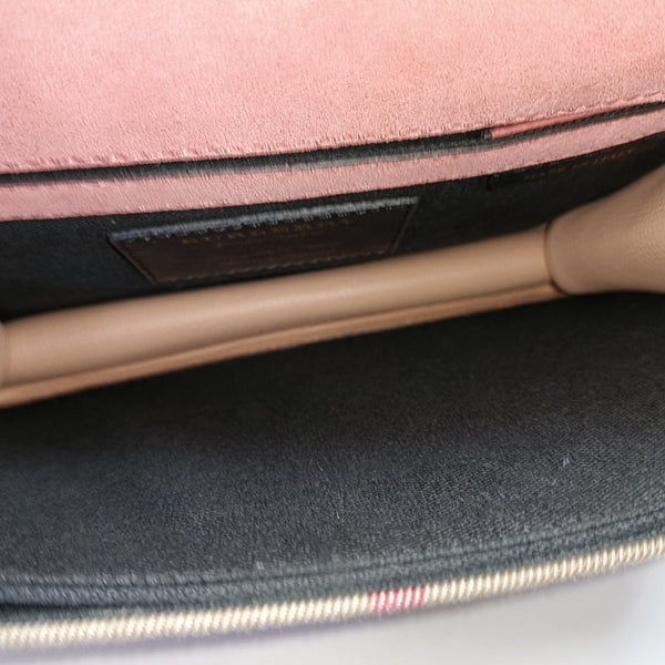 Authenticated pre-owned Burberry Macken Small Patchwork Beige - Shoulder Bag at Looply