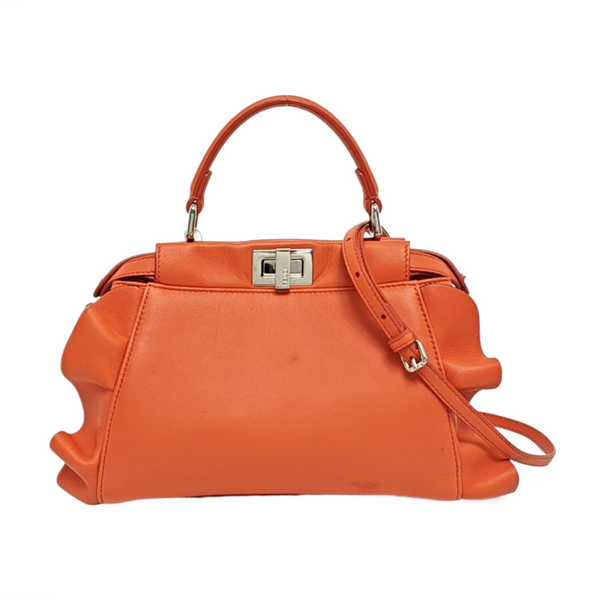 Authenticated pre-owned Peekaboo Calfskin Orange - Crossbody Bag at Looply