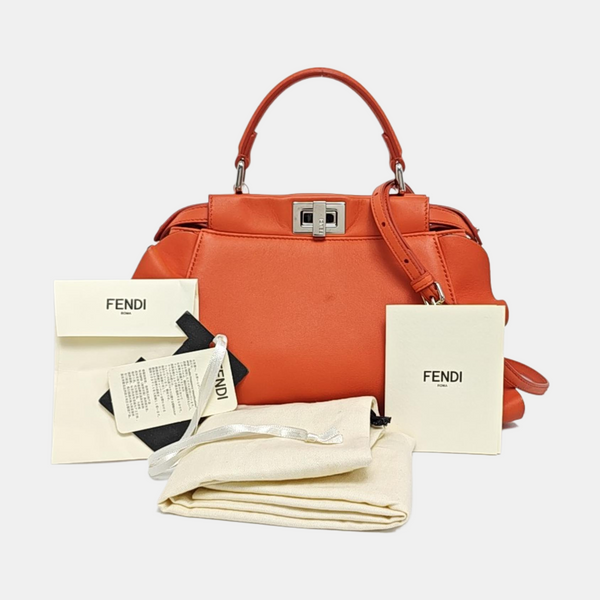 Authenticated pre-owned Peekaboo Calfskin Orange - Crossbody Bag at Looply
