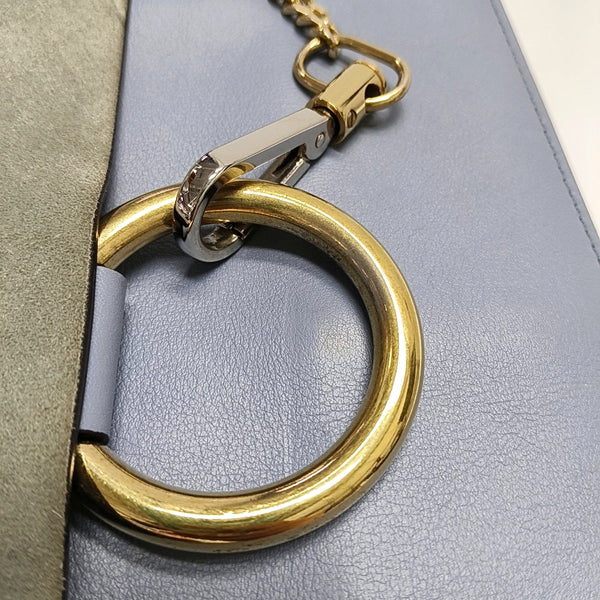 Authenticated pre-owned Faye Medium Calfskin Blue - Shoulder Bag at Looply