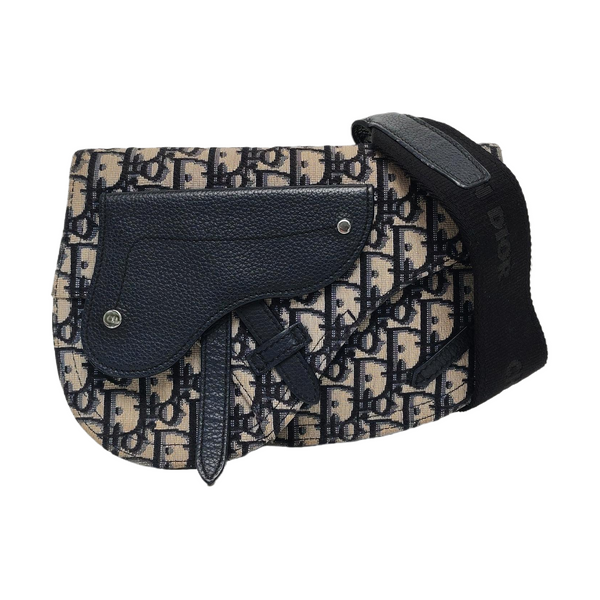 Authenticated pre-owned Saddle Monogram Canvas Beige - Crossbody Bag at Looply