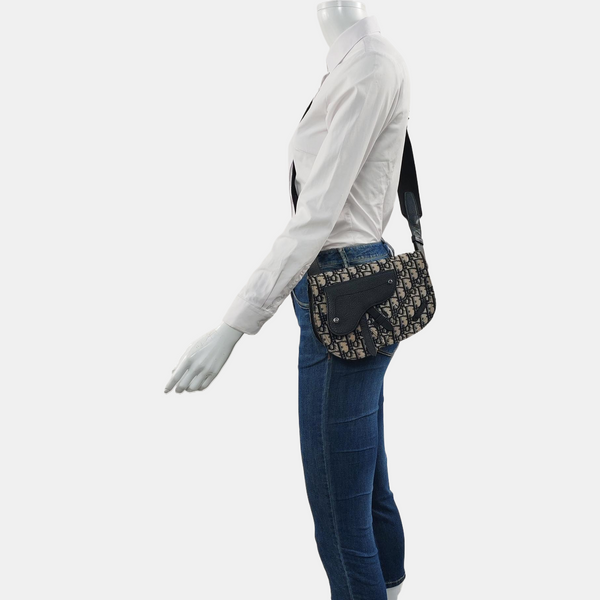 Authenticated pre-owned Saddle Monogram Canvas Beige - Crossbody Bag at Looply