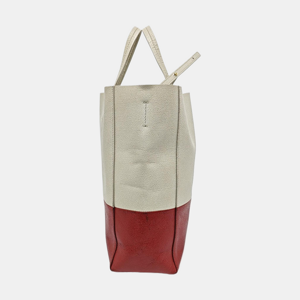 Authenticated pre-owned Vertical Cabas Calfskin White - Shoulder Bag at Looply