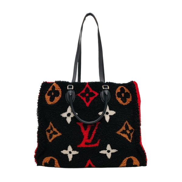 Authenticated pre-owned Onthego GM Monogram Wool Black - Shoulder Bag at Looply