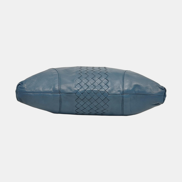 Authenticated pre-owned Veneta Calfskin Blue - Top Handle Bag at Looply