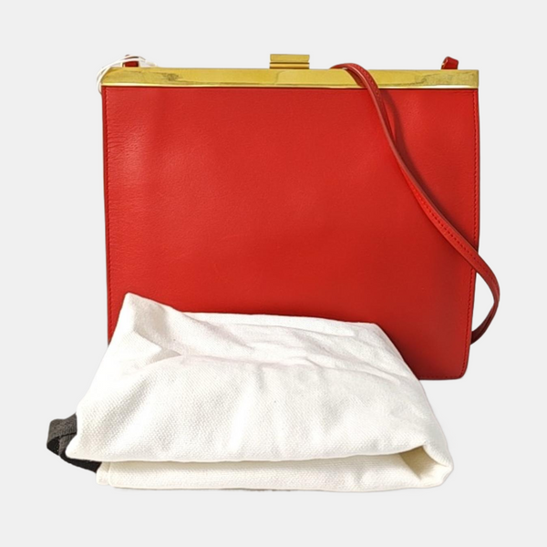 Authenticated pre-owned Clasp Mini Calfskin Red - Crossbody Bag at Looply