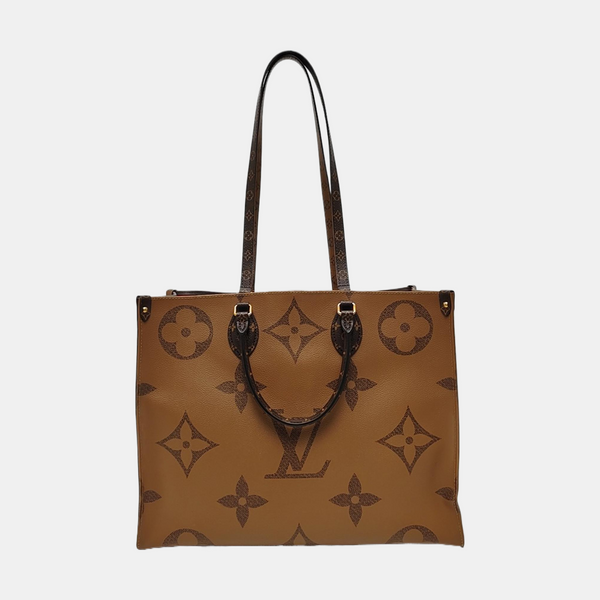 Authenticated pre-owned Onthego GM Monogram Coated Canvas Brown - Shoulder Bag at Looply