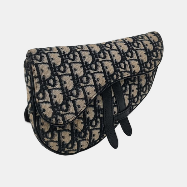 Authenticated pre-owned Saddle Mini Monogram Canvas Blue - Belt Bag at Looply