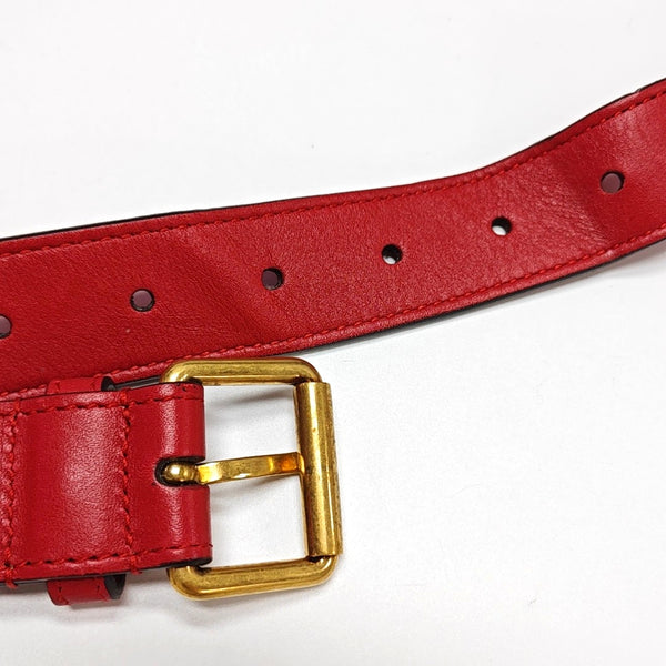 Piel de becerro acolchada GG Marmont roja