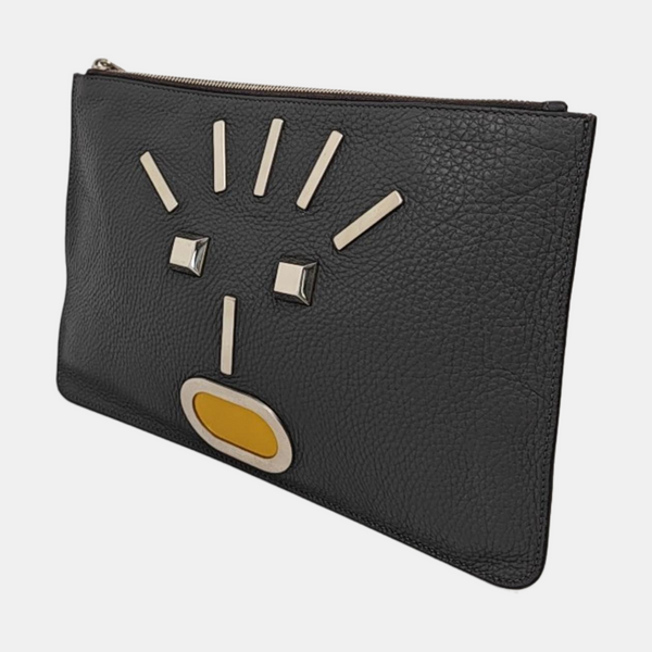 Authenticated pre-owned Monster Calfskin Black - Clutch at Looply
