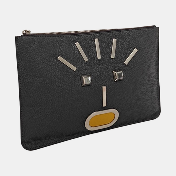 Authenticated pre-owned Monster Calfskin Black - Clutch at Looply