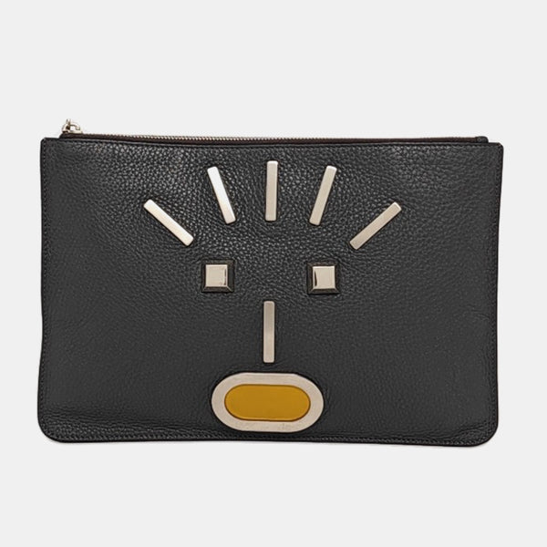 Authenticated pre-owned Monster Calfskin Black - Clutch at Looply