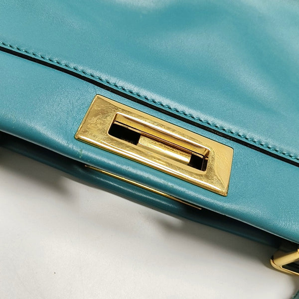 Authenticated pre-owned Peekaboo Medium Calfskin Green - Top Handle Bag at Looply