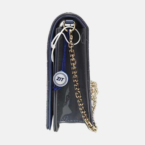 Authenticated pre-owned Lady Dior Cannage Patent Leather Blue - Crossbody Bag at Looply