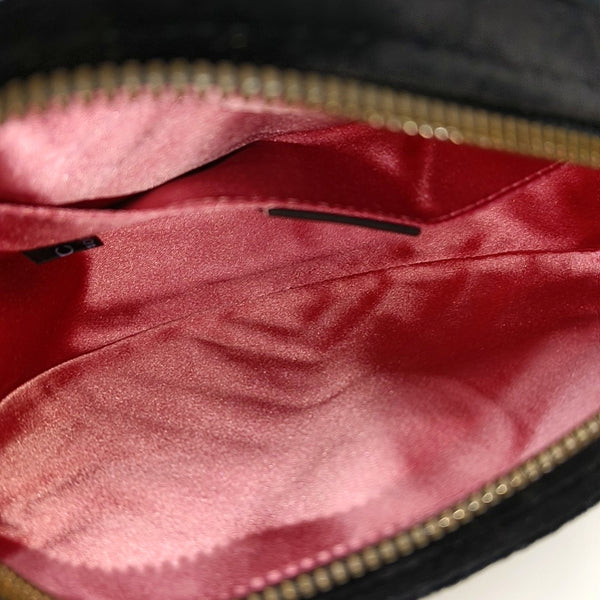 Authenticated pre-owned GG Marmont Quilted Velvet Black - Belt Bag at Looply