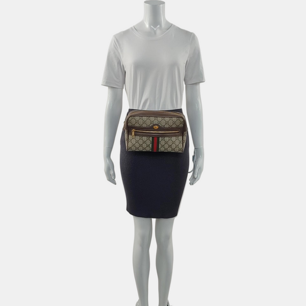 Authenticated pre-owned Ophidia Monogram Coated Canvas Beige - Belt Bag at Looply