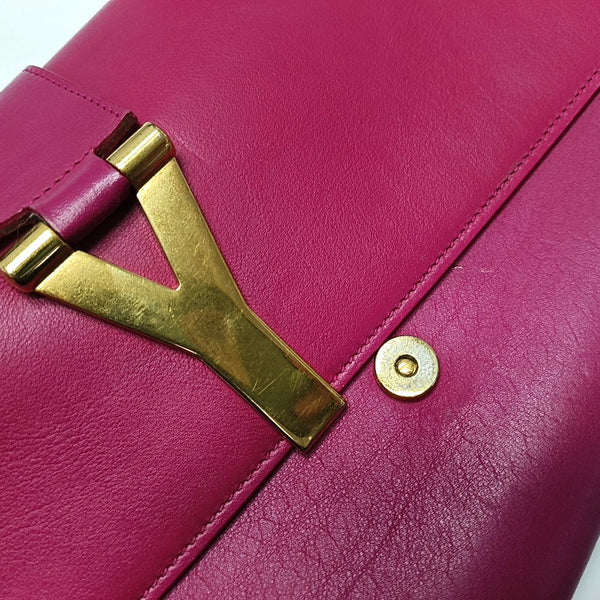 Authenticated pre-owned Chyc Y Ligne Calfskin Pink - Clutch at Looply