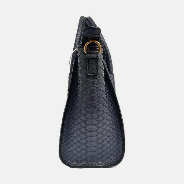 Authenticated pre-owned Luggage Small Python Blue - Shoulder Bag at Looply