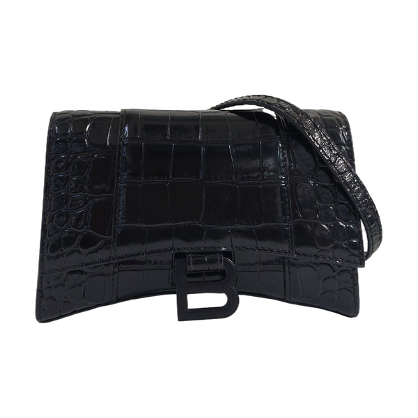 Authenticated pre-owned Hourglass Extra Small Calfskin Black - Belt Bag at Looply