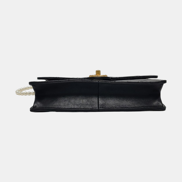 Authenticated pre-owned Classic Flap Quilted Calfskin Black - Shoulder Bag at Looply