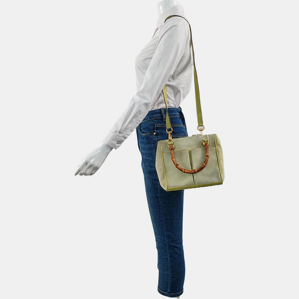 Authenticated pre-owned Bamboo 1947 Suede Green - Shoulder Bag at Looply