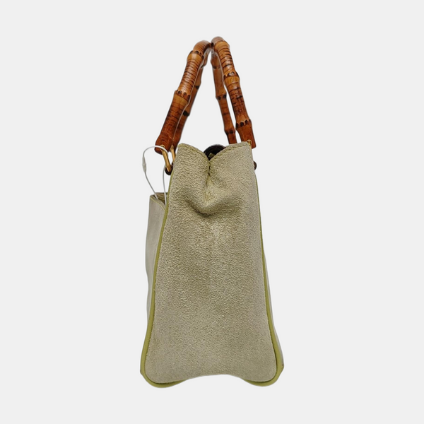 Authenticated pre-owned Bamboo 1947 Suede Green - Shoulder Bag at Looply
