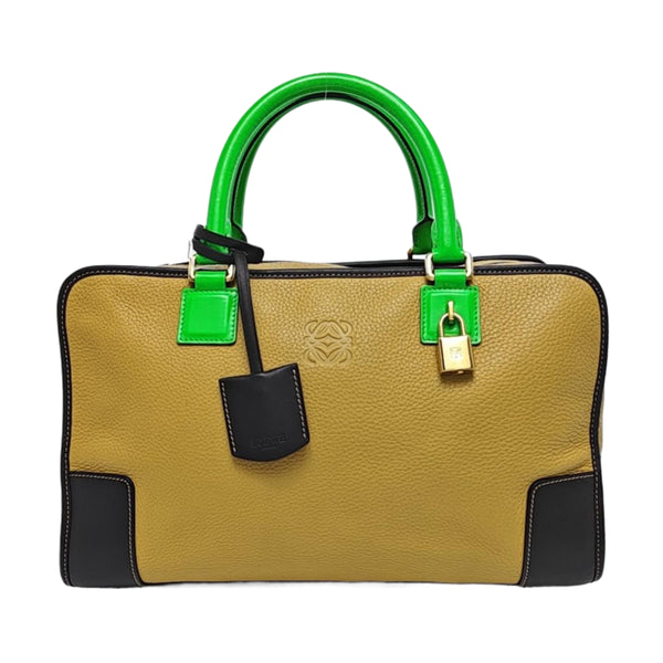 Authenticated pre-owned Amazona Calfskin Yellow - Top Handle Bag at Looply