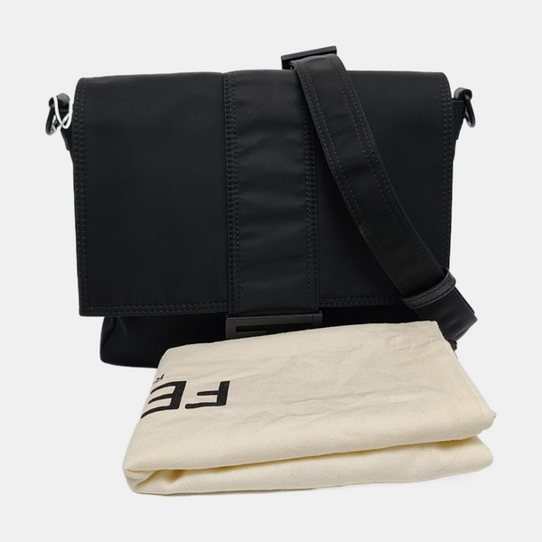 Authenticated pre-owned Baguette Medium Nylon Black - Shoulder Bag at Looply