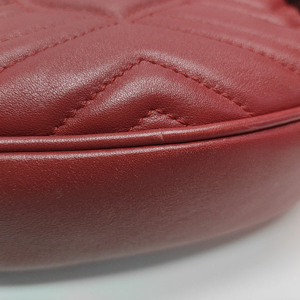 Authenticated pre-owned GG Marmont Quilted Calfskin Red - Belt Bag at Looply