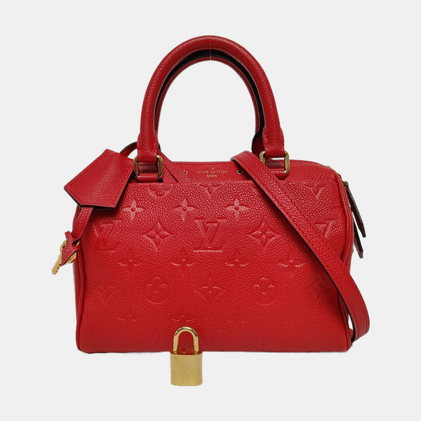 Authenticated pre-owned Speedy 20 Monogram Calfskin Red - Shoulder Bag at Looply