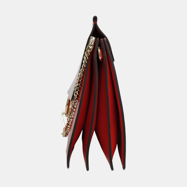 Authenticated pre-owned Faye Medium Patent Leather Red - Top Handle Bag at Looply