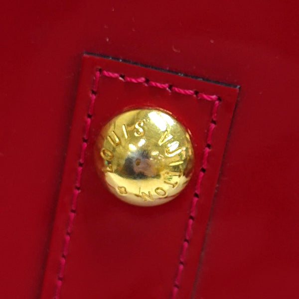 Authenticated pre-owned Alma PM Monogram Patent Leather Red - Top Handle Bag at Looply