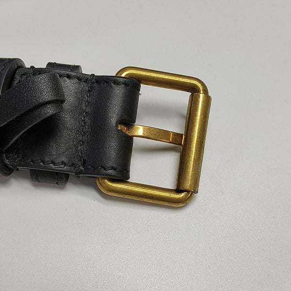 Authenticated pre-owned GG Marmont Quilted Velvet Black - Belt Bag at Looply