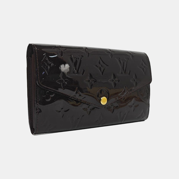 Authenticated pre-owned LV × TM Sarah Patent Leather Burgundy - Clutch at Looply