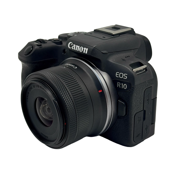 Authenticated pre-owned EOS R10 + RF-S 18-45mm f/4.5-6.3 IS STM - at Looply