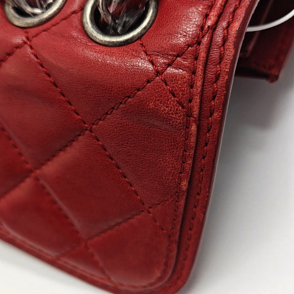 Authenticated pre-owned Classic Flap Quilted Lambskin Red - Shoulder Bag at Looply