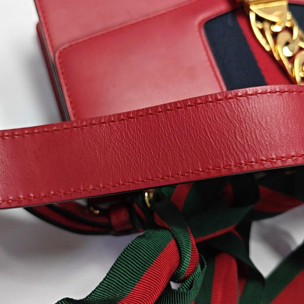 Authenticated pre-owned Sylvie Small Calfskin Red - Shoulder Bag at Looply