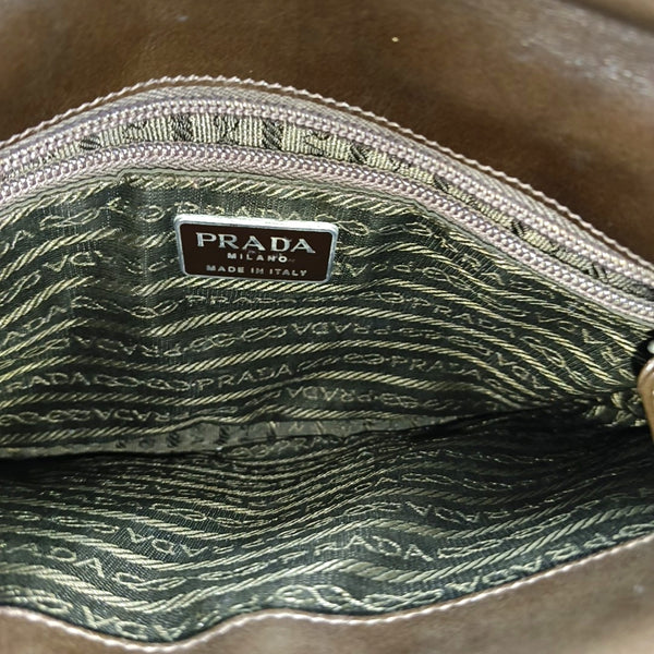 Calfskin Shoulder Bag Brown