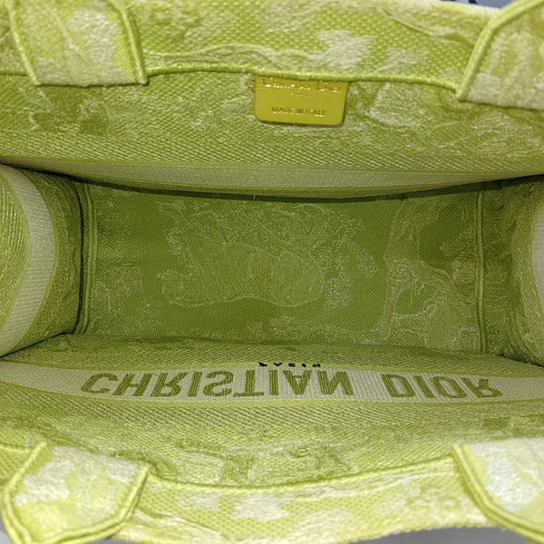 Authenticated pre-owned Book Tote Medium Fabric Yellow - Top Handle Bag at Looply