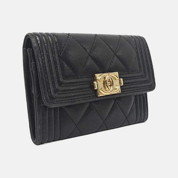 BOY CHANEL Quilted Lambskin Black - Image 4