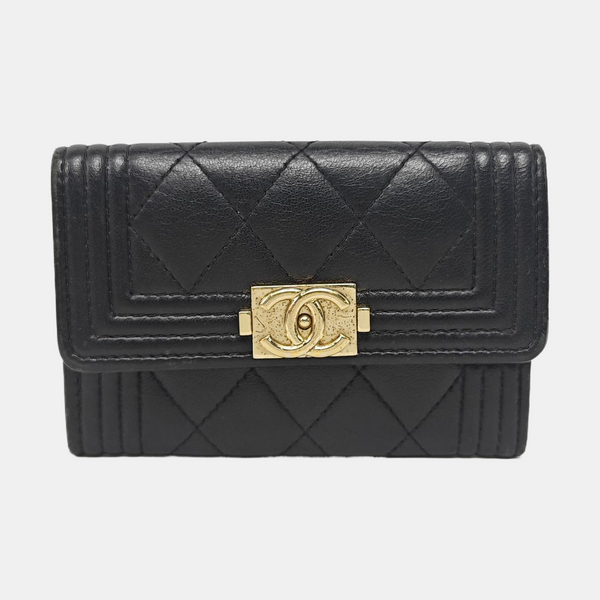 BOY CHANEL Quilted Lambskin Black - Image 8